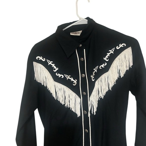 Black Western Fringe Dress - Picture 3 of 5